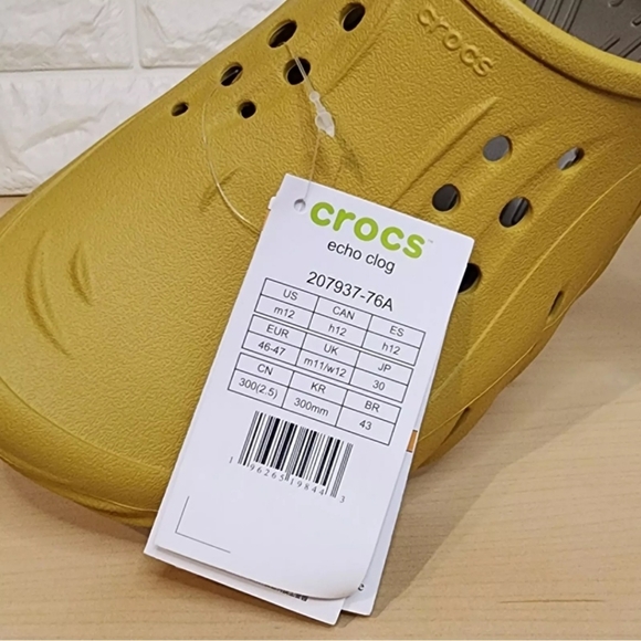 Crocs Echo Clog Mens Size 12 Desert Grass 207937-76A - Picture 7 of 10